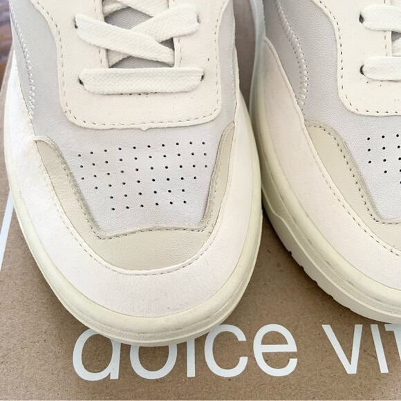 Dolce Vita Adella Sneakers Off White Premium Leather Shoes Size 8 NEW IN BOX - Picture 7 of 12